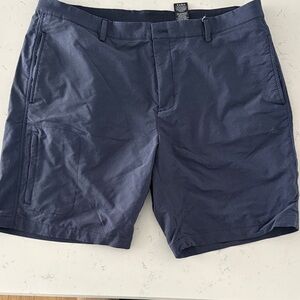 Greg Norman Collection Navy Flat-Front Performance Shorts